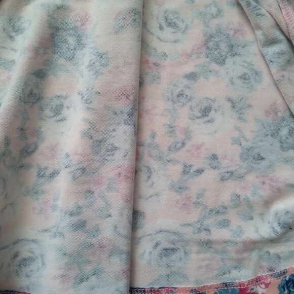 Tomsware Pink and Blue Floral Print Mini Length Fit & Flare Dress Juniors Medium - Picture 11 of 12